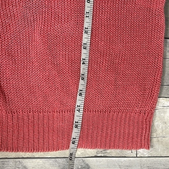 Babaton linen and silk lightweight coral long sleeve‎ crochet top. Size medium - Picture 9 of 11